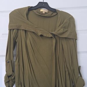 Vera Wang Princess Olive Hooded Anorak Utility Jacket Women's Size XS